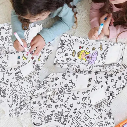 All Colorable Pajama Prints | Two-Piece Set + Free Fabric Markers