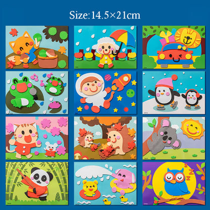 3D Foam Sticker Puzzle Game DIY Animal Children's Education Toys