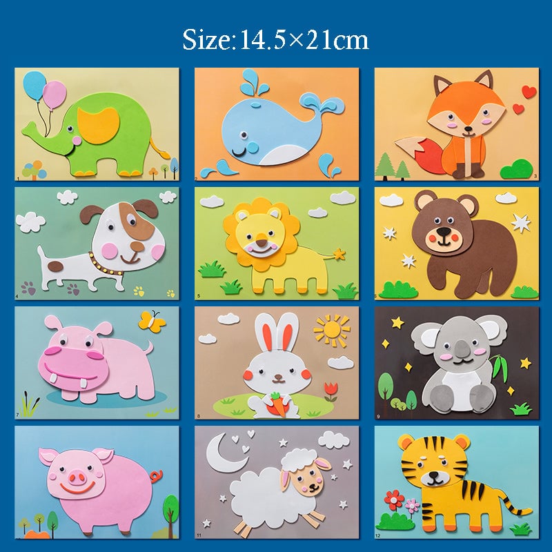 3D Foam Sticker Puzzle Game DIY Animal Children's Education Toys